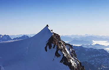 On Punta Gnifetti at 4554 m, Margherita Hut, Monte Rosa, Italian Alps, Piedmont, Italy, Europe