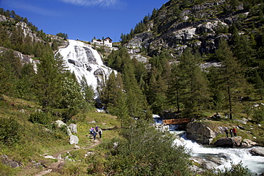 Waterfall, River Toce, Val Formazza (Formazza's Valley), Piedmont, Italy, Europe