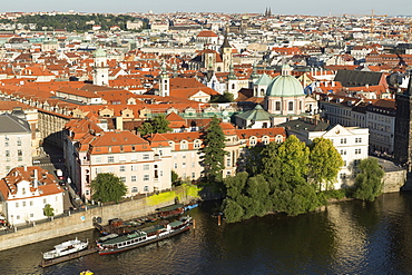 Elevated view over the city of Prague, Czech Republic, Europe