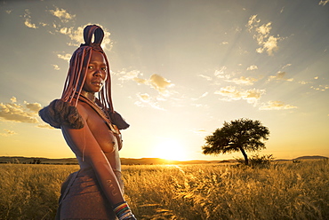 Himba woman, Kaokoland, Namibia, Africa