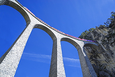 Landwasser Viadukt, Filisur, Graubunden, Swiss Alps, Switzerland, Europe