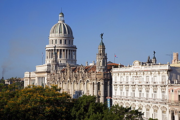 The dome of the Capitolio building, Havana, Cuba, West Indies, Central America