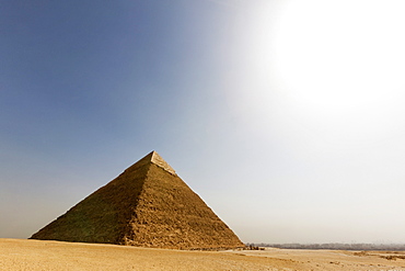 The Pyramid of Khafre in Giza, UNESCO World Heritage Site, near Cairo, Egypt, North Africa, Africa