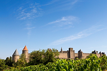 The medieval walled town of Carcassonne, UNESCO World Heritage Site, Languedoc-Roussillon, France, Europe