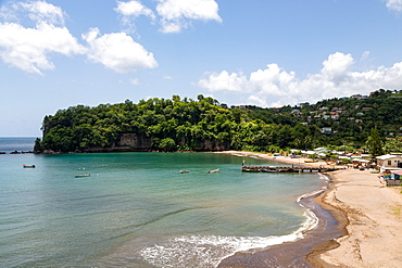 The beach at Anse la Raye, St. Lucia, Windward Islands, West Indies Caribbean, Central America