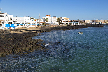 The waterfront of old town Corralejo on the island of Fuerteventura, Canary Islands, Spain, Atlantic, Europe