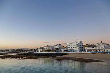 Dawn light over Corralejo on the island of Fuerteventura, Canary Islands, Spain, Atlantic, Europe