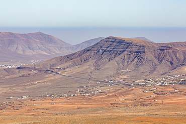 View from Mirador De Morro Velosa on the volcanic island of Fuerteventura, Canary Islands, Spain, Atlantic, Europe