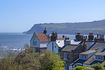 Houses in the small fishing village of Robin Hood's Bay In the county of Yorkshire.