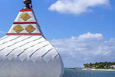Sagar Shiv Mandir Hindu Temple on the coast near Poste de Facq on the exotic island of Mauritius in the Indian Ocean