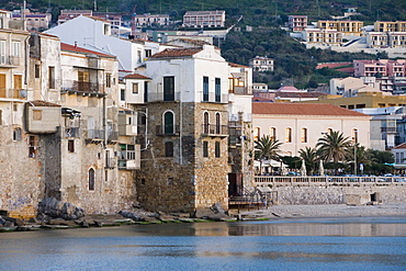 Fishermens houses, Cefalu, Sicily, Italy, Mediterranean, Europe