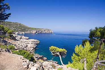 Cala de Deia, north coast of Majorca, Balearic Islands, Spain, Mediterranean, Europe