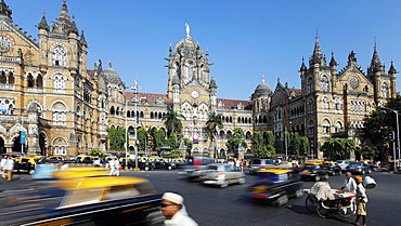 Chhatrapati Shivaji Terminus (Victoria Terminus), UNESCO World Heritage Site, Mumbai, Maharashtra, India, Asia