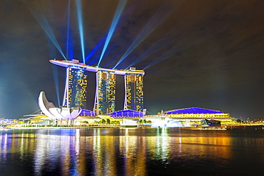 Marina Bay Sands at night, Marina Bay, Singapore, Southeast Asia, Asia