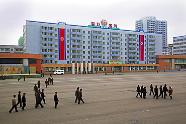 Typical city architecture, Pyongyang, Democratic People's Republic of Korea (DPRK), North Korea, Asia