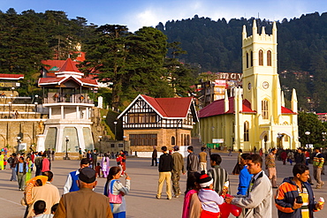 St. Michael's Cathedral, The Mall, Shimla, Himachal Pradesh, India, Asia