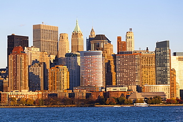 Downtown Manhattan across the Hudson River, New York, United States of America, North America