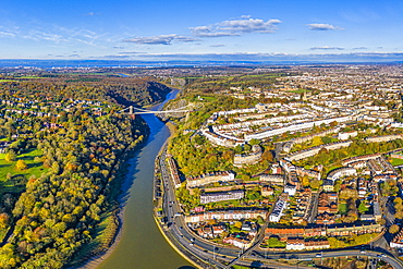 Clifton Suspension Bridge spanning the River Avon and linking Clifton and Leigh Woods, Bristol, England, United Kingdom, Europe