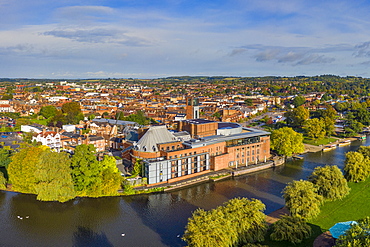 The Royal Shakesphere Theatre and Swan Theatre on the River Avon, Stratford-upon-Avon, Warwickshire, England, United Kingdom, Europe