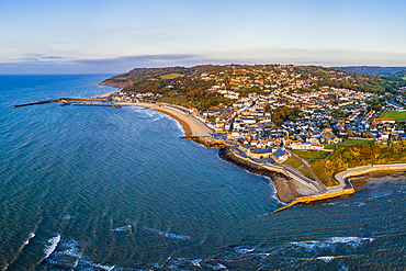 The Cobb and beach at Lyme Regis, Dorset, England, United Kingdom, Europe