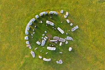 Stonehenge viewed from above, UNESCO World Heritage Site, Salisbury Plain, Wiltshire, England, United Kingdom, Europe