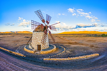 Molino de Tefia, traditional windmill in Tefia, Fuerteventura, Canary Islands, Spain, Atlantic, Europe