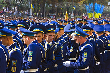 Annual Independence Day parade along Khreshchatyk Street and Maidan Nezalezhnosti (Independence Square), Kiev, Ukraine, Europe