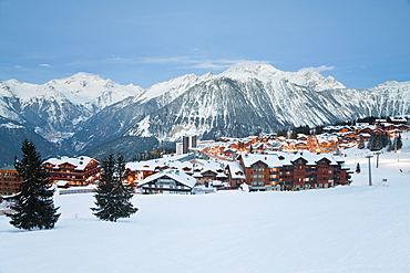 Courchevel 1850 ski resort in the Three Valleys (Les Trois Vallees), Savoie, French Alps, France, Europe