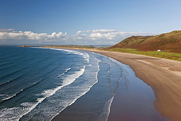 Rhossilli Bay, Gower Peninsula, Glamorgan, Wales, United Kingdom, Europe