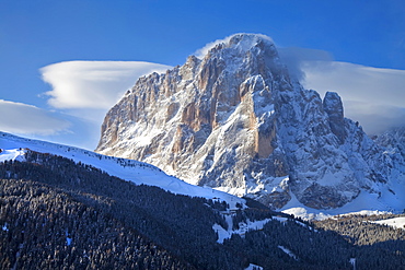 Sassolungo mountain, 3181m, Val Gardena, Dolomites, South Tirol, Trentino-Alto Adige, Italy, Europe