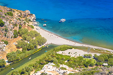 Preveli beach, Retymno, Crete Island, Greek Islands, Greece, Europe