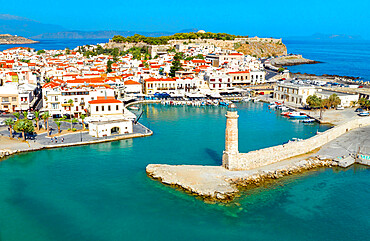 Old Venetian harbor of Rethimno, Crete, Greek Islands, Greece, Europe