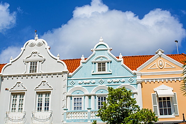 Architecture, detail of buildings, Oranjestad, Aruba, ABC Islands, Dutch Antilles, Caribbean, Central America