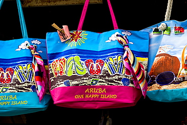 Souvenirs at the local market in Oranjestad, Aruba, ABC Islands, Dutch Antilles, Caribbean, Central America