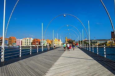 Queen Wilhelmina Bridge, Willemstad, Curacao, ABC Islands, Dutch Antilles, Caribbean, Central America