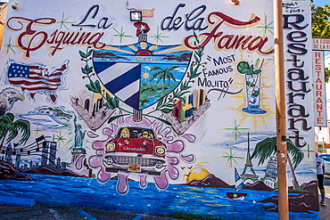 Wall murals, Little Havana, Miami's Cuban district, Miami, Florida, United States of America, North America