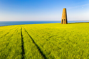 The Daymark, an octagonal day beacon near Dartmouth, Devon, England, United Kingdom, Europe