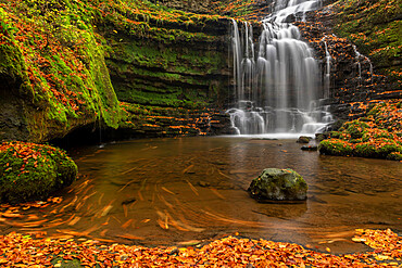 Scaleber Force waterfall in the Yorkshire Dales National Park, North Yorkshire, England, United Kingdom, Europe