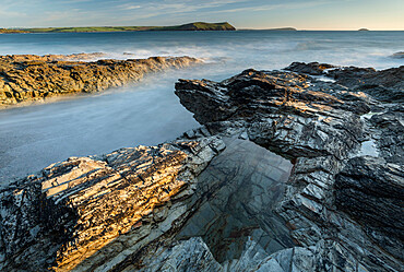 Rocky seascape on the North Cornish coast, Cornwall, England, United Kingdom, Europe