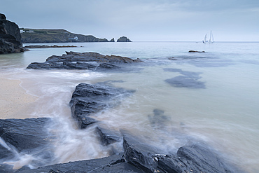 Mother Ivey's Bay near Trevose Head on the north coast of Cornwall, England, United Kingdom, Europe