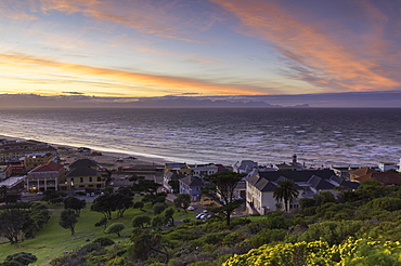 Muizenberg Beach at dawn, Cape Town, Western Cape, South Africa, Africa