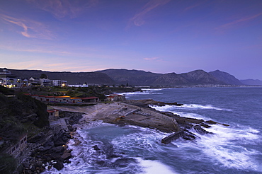 Hermanus at sunset, Western Cape, South Africa, Africa