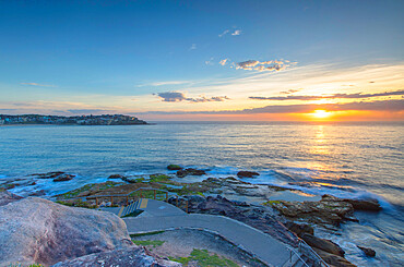 Bondi to Bronte walk at dawn, Bondi Beach, Sydney, New South Wales, Australia, Pacific