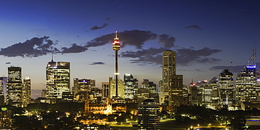 View of skyline at sunset, Sydney, New South Wales, Australia, Pacific