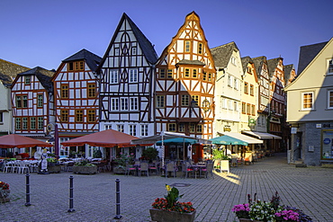 Half-timbered buildings in Bischofsplatz, Limburg (Limburg an der Lahn), Hesse, Germany, Europe