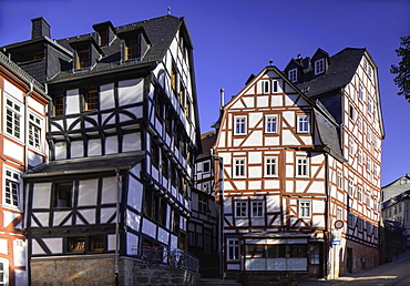 Half-timbered buildings, Marburg, Hesse, Germany, Europe