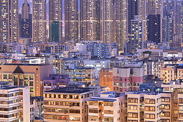 Apartment blocks, Kowloon, Hong Kong, China, Asia