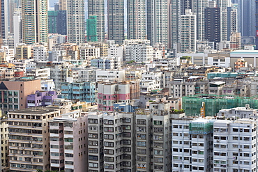 Apartment blocks, Shek Kip Mei, Kowloon, Hong Kong, China, Asia