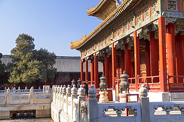 Hall of Imperial College in Confucius Temple, Beijing, China, Asia