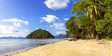 Las Cabanas beach, El Nido, Bacuit Bay, Palawan, Philippines, Southeast Asia, Asia